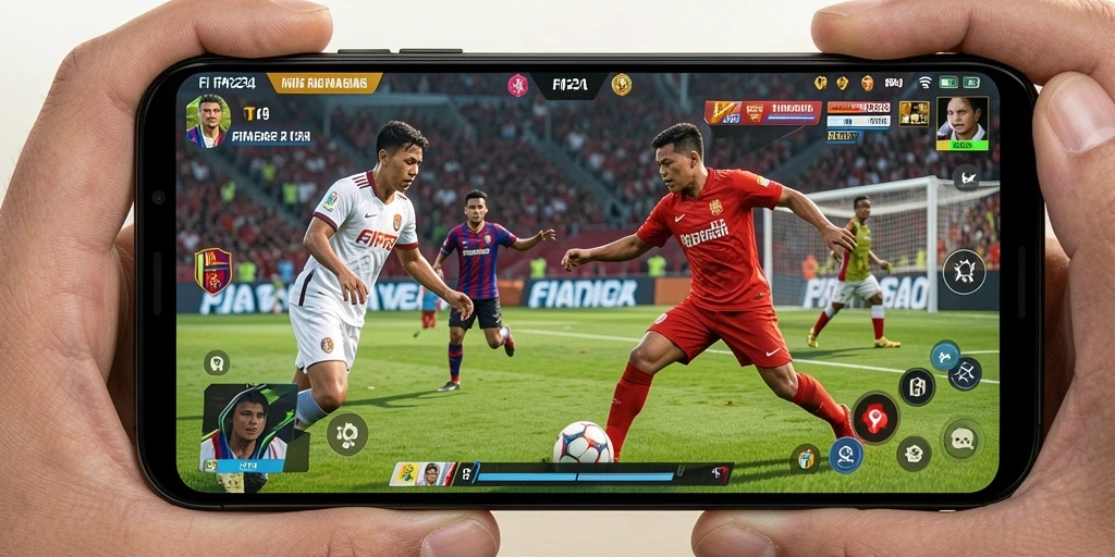 Tangkapan layar permainan FIFA234 menampilkan aksi seru dan grafis memukau.