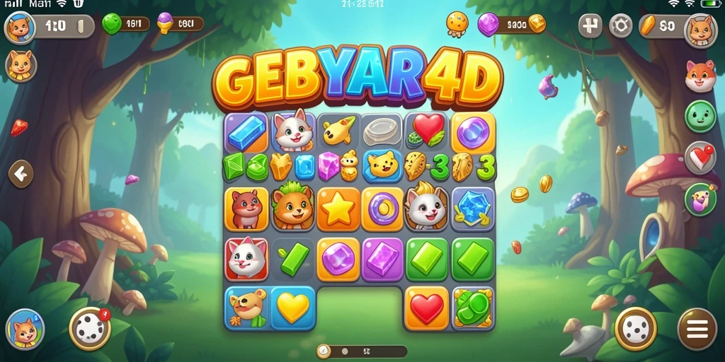 Tampilan gameplay menarik dan penuh warna dari GEBYAR4D.
