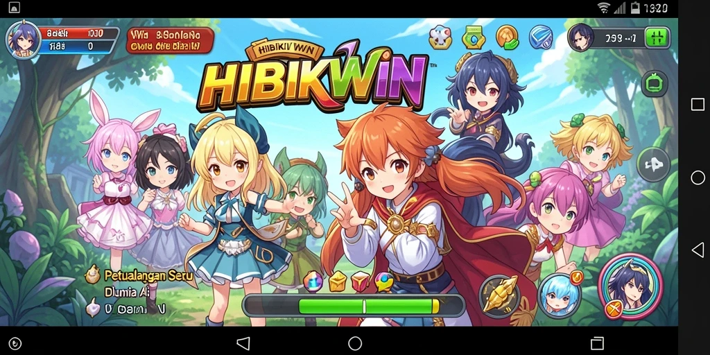 Screenshot HIBIKIWIN menampilkan pertarungan seru di dunia anime.