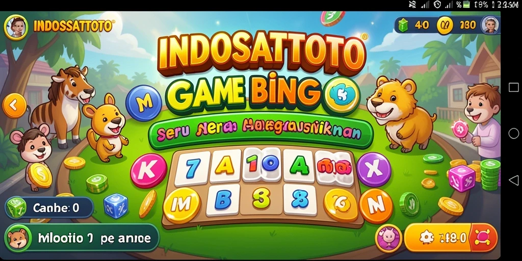 Tampilan screenshot INDOSATTOTO dengan gameplay Bingo yang seru.