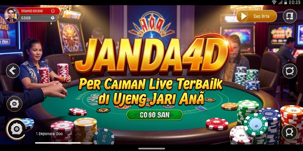 Tampilan gameplay Live Casino yang mendebarkan di JANDA4D.