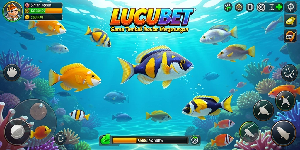 Gameplay seru LUCUBET menampilkan aksi tembak ikan yang mendebarkan.