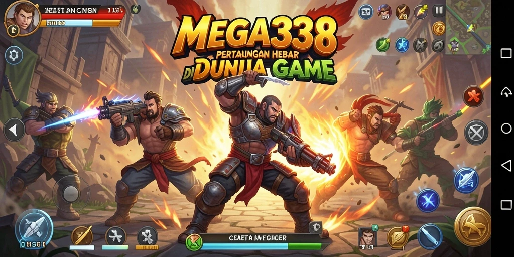 Tampilan gameplay seru dan karakter bertarung di MEGA338.
