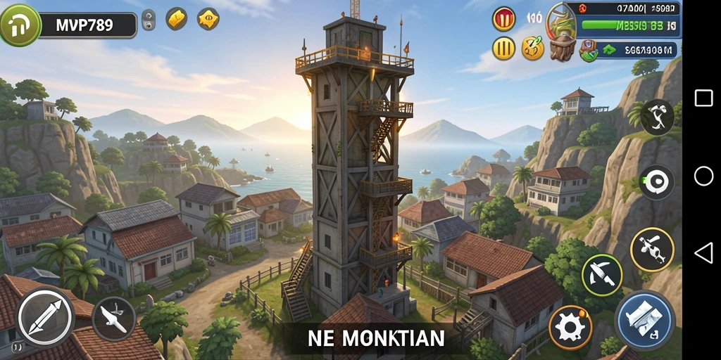 Tampilan gameplay menarik dalam game Tower Defense MVP789.
