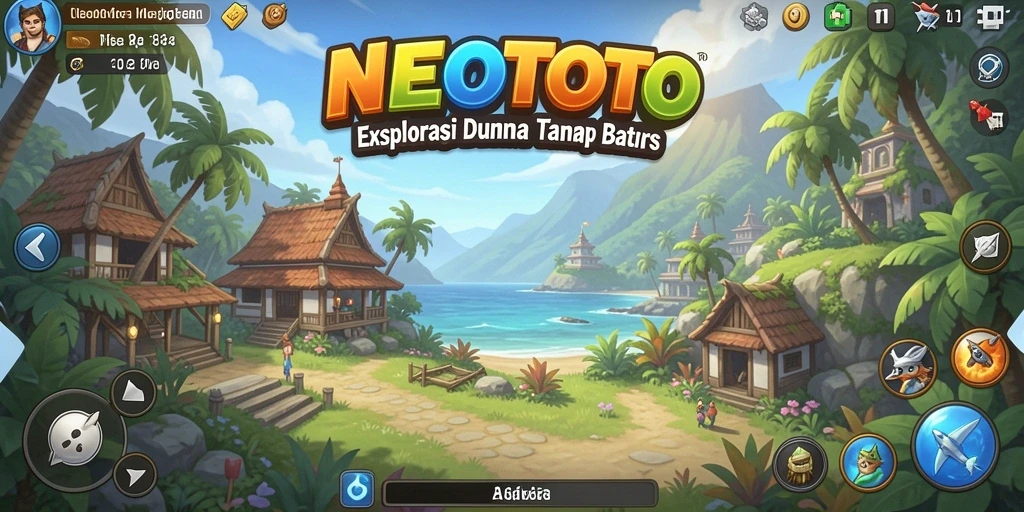 Tampilan gameplay NEOTOTO dengan dunia yang luas dan interaktif.