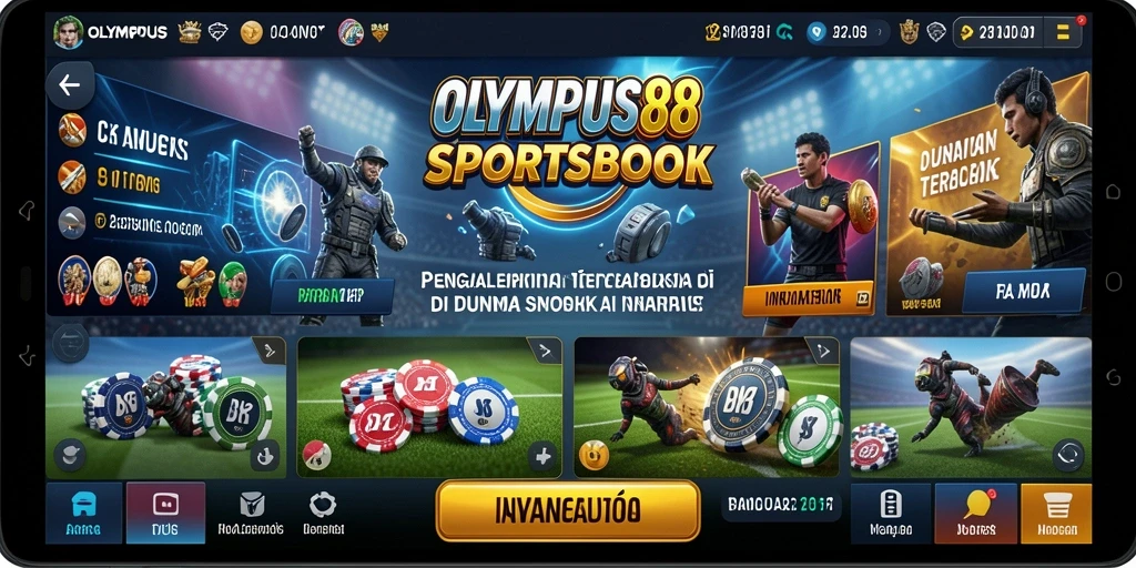 Tampilan antarmuka OLYMPUS88 saat bertaruh pada olahraga.