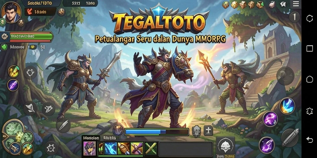 Tampilan gameplay dalam dunia fantastis TEGALTOTO yang menakjubkan.