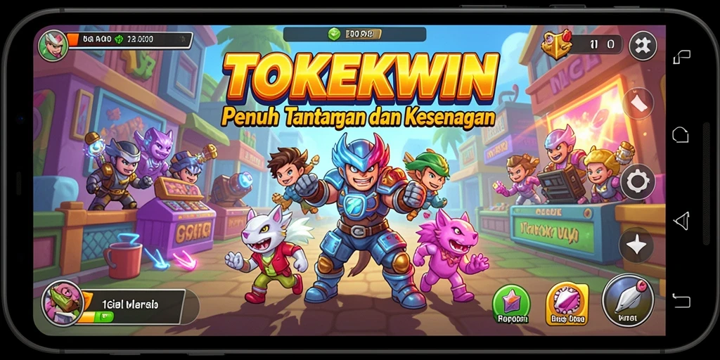 Screenshot gameplay TOKEKWIN yang menunjukkan aksi seru dan tantangan menarik.