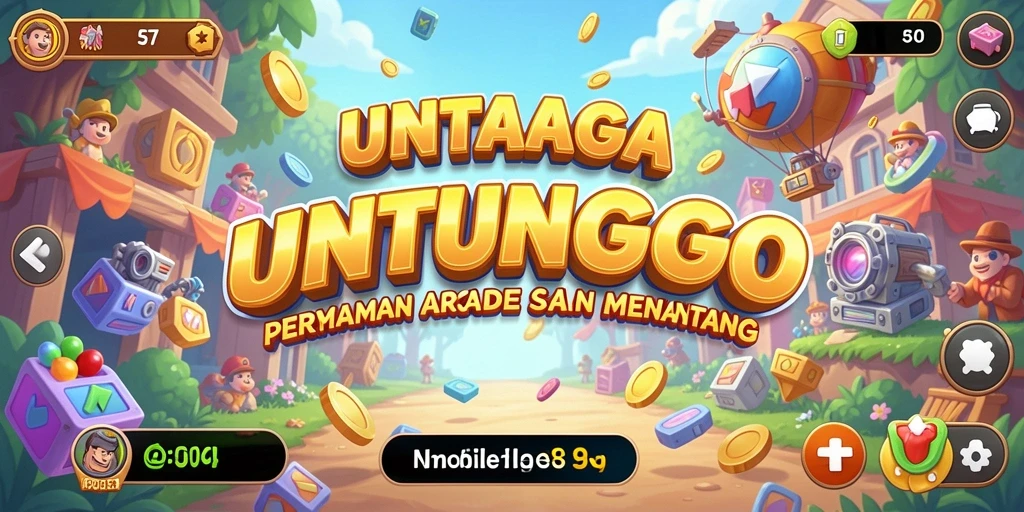 Tangkapan layar utama gameplay UNTUNGGO yang menarik dan interaktif.